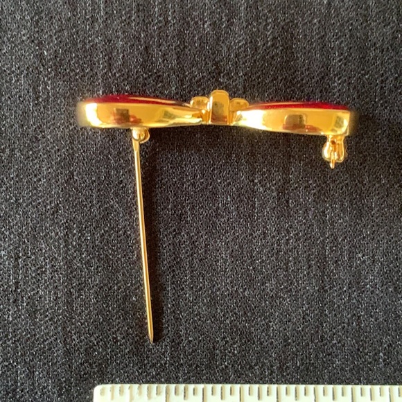 Monet Christmas bow brooch - Picture 3 of 4